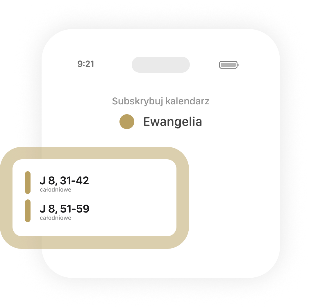 Subskrybuj kalendarz z Ewangelią na każdy dzień